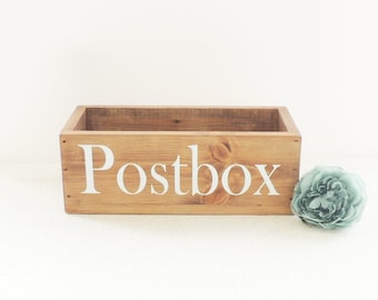 wooden post box, post storage, letter box, rustic decor, hall storage, wooden box, entryway box, post organiser, mail rack, letter holder