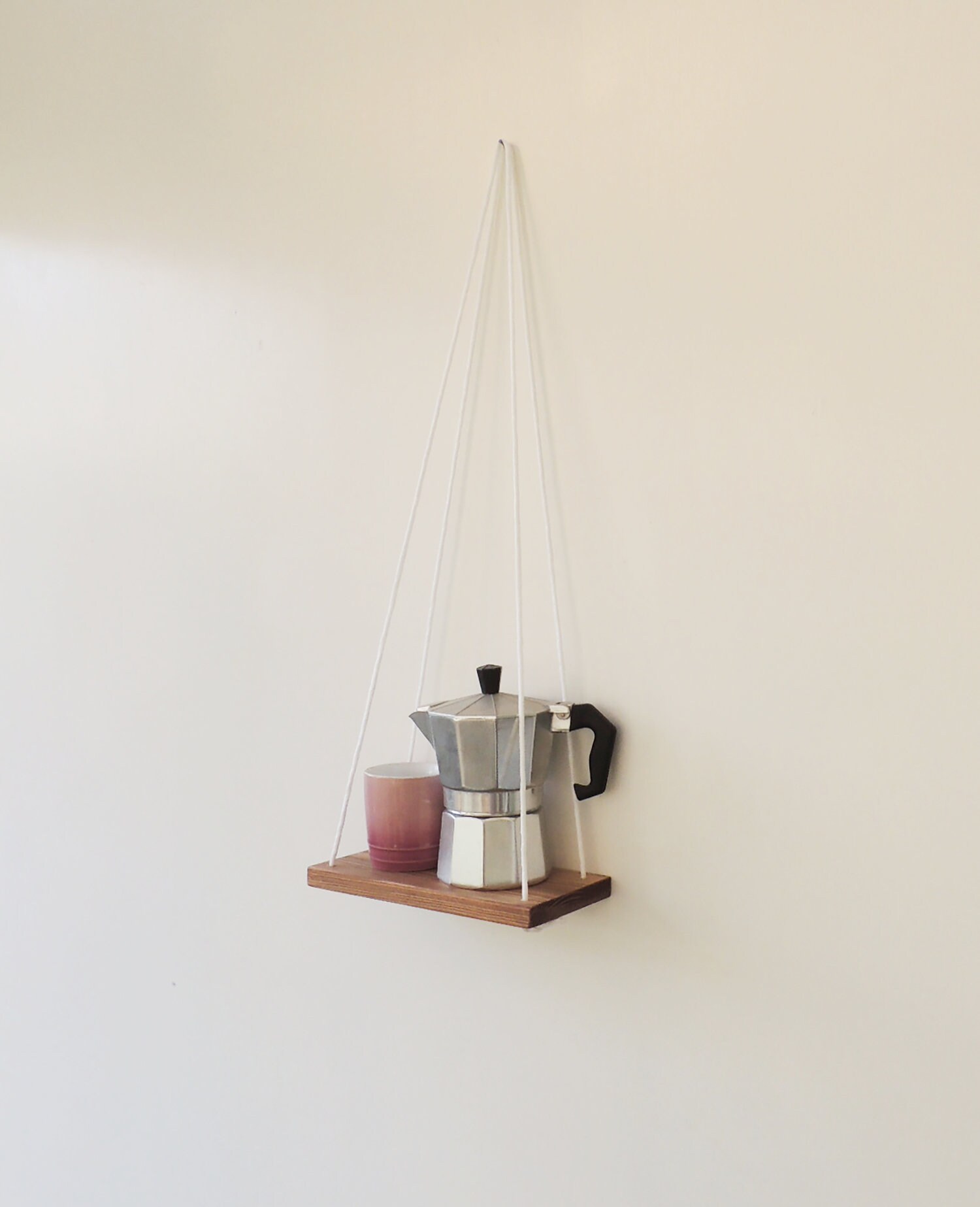 White Shelves Hanging Shelf Small Shelving Gallery Wall Etsy