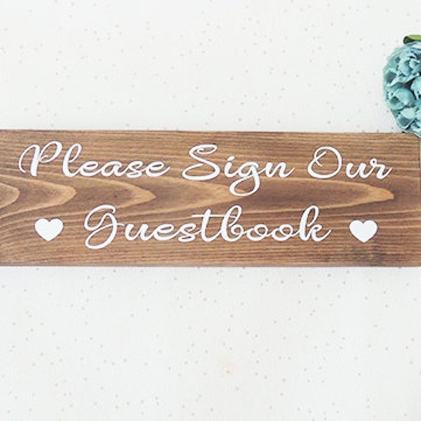 Guest book sign, wedding sign, wooden guest book, table sign, rustic decor, barn wedding, freestanding signs, wedding decor, table decor