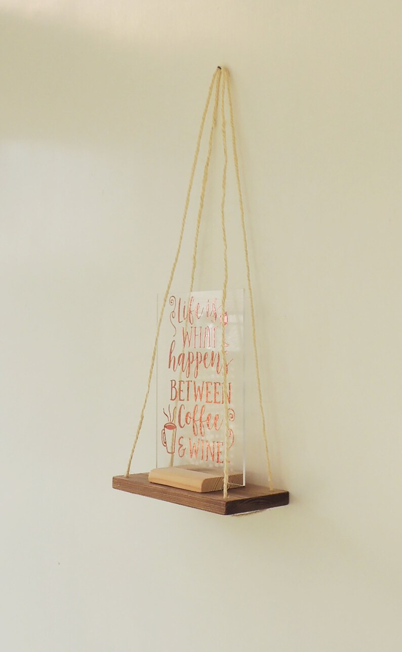 Floating Wall Shelf Hanging Shelves Dorm Decor Hygge Etsy