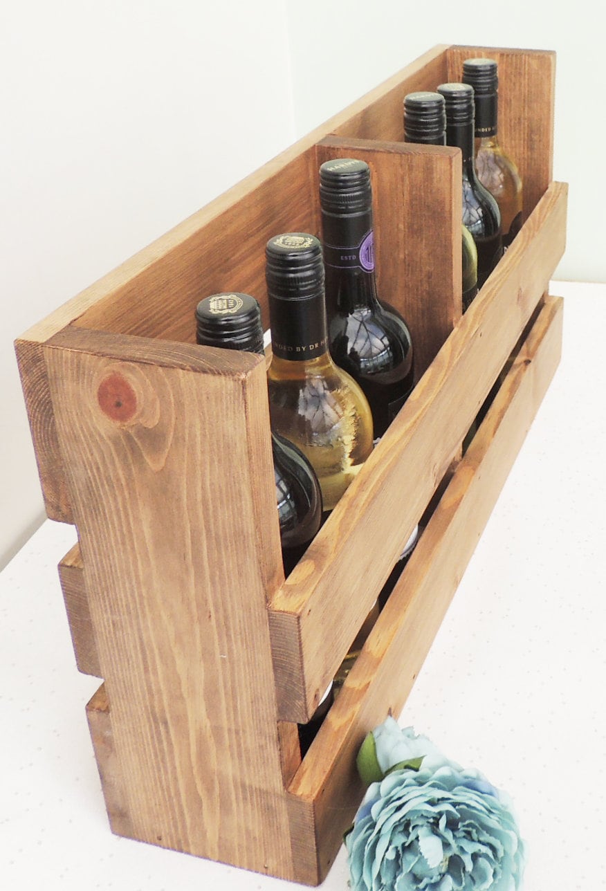 Wine rack wooden bottle holder kitchen storage wine shelf | Etsy