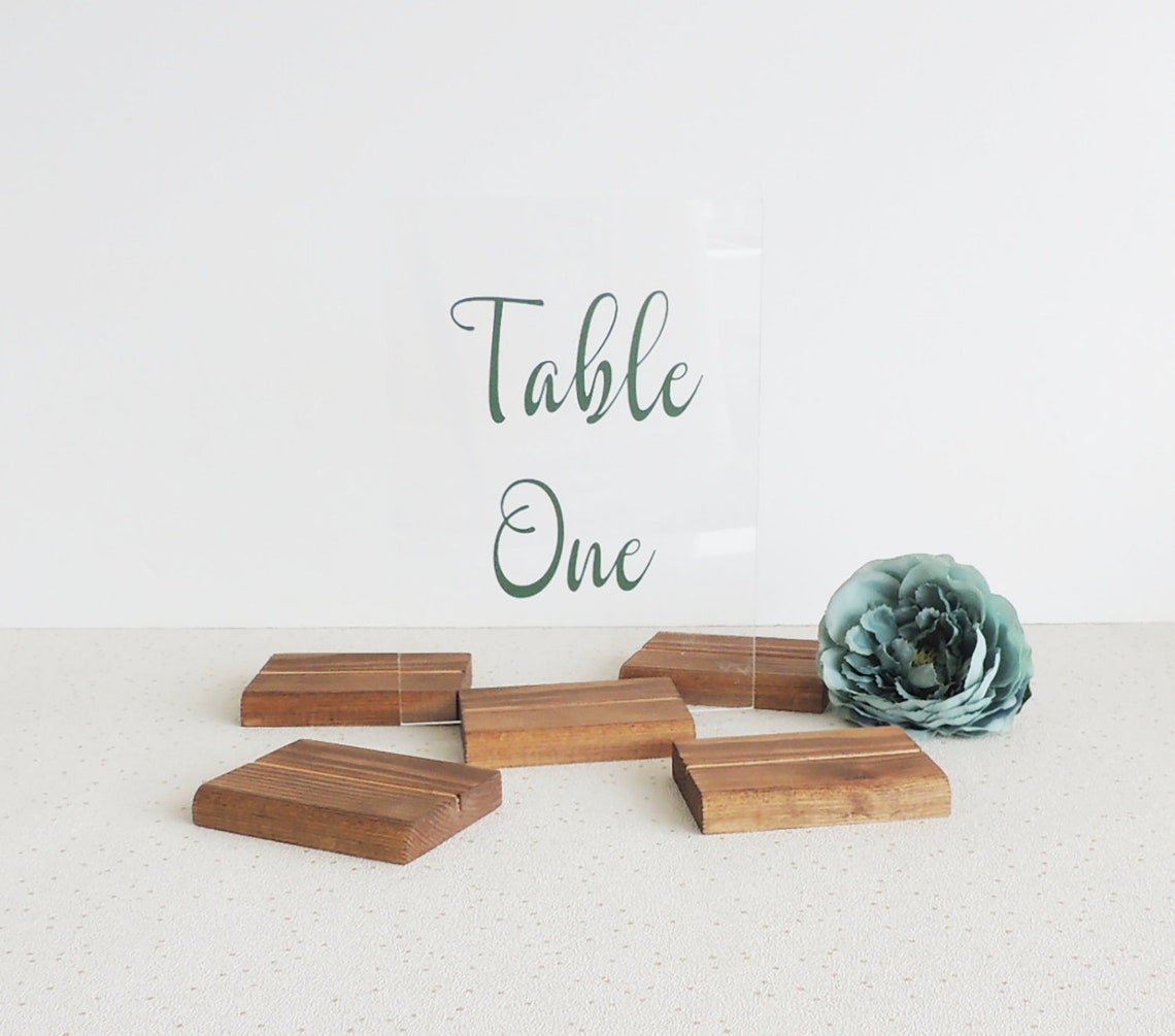 10 Acrylic Sign Holders Acrylic Holder Table Name Holders Etsy UK