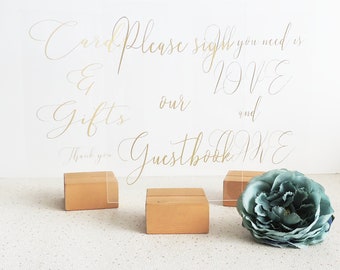 Wooden A5 Acrylic Sign Holders: Wedding Table Decor, Set of 3