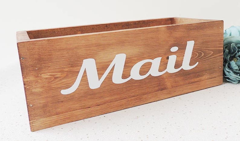 Letter holder wooden letter rack mail box post tray hall Etsy