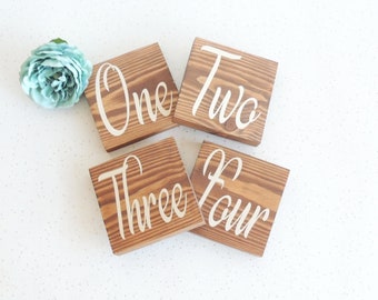 wedding table numbers, rustic wedding decor, wooden decor, wedding decorations, wood table sign, wedding tables, table numbers, wedding sign