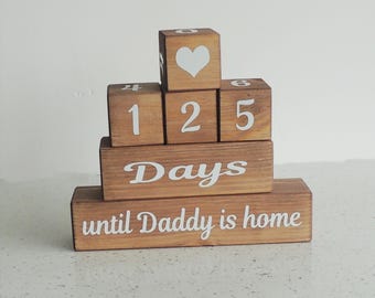 Until Daddy is home countdown blocks