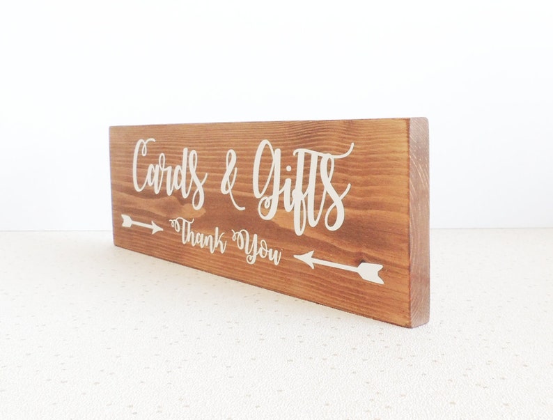 Wedding table sign rustic wedding decor gift and card sign
