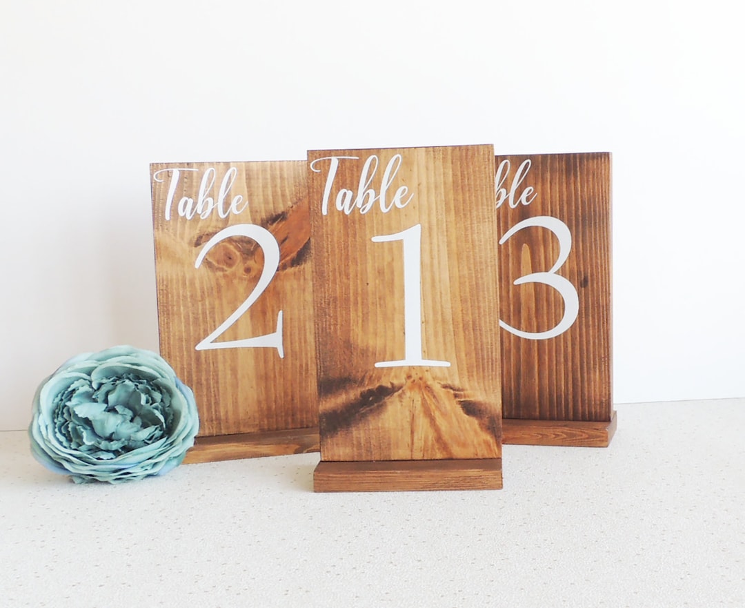 Large Table Numbers, Freestanding Numbers, Wedding Table, Number Signs, Seating Plan, Rustic