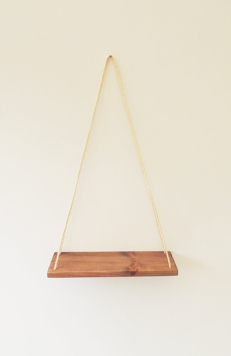 floating wall shelf, dorm decor, swing shelves, nursery decor, hygge decor, minimalist decor, hanging shelves, wooden shelf, display shelves image 6