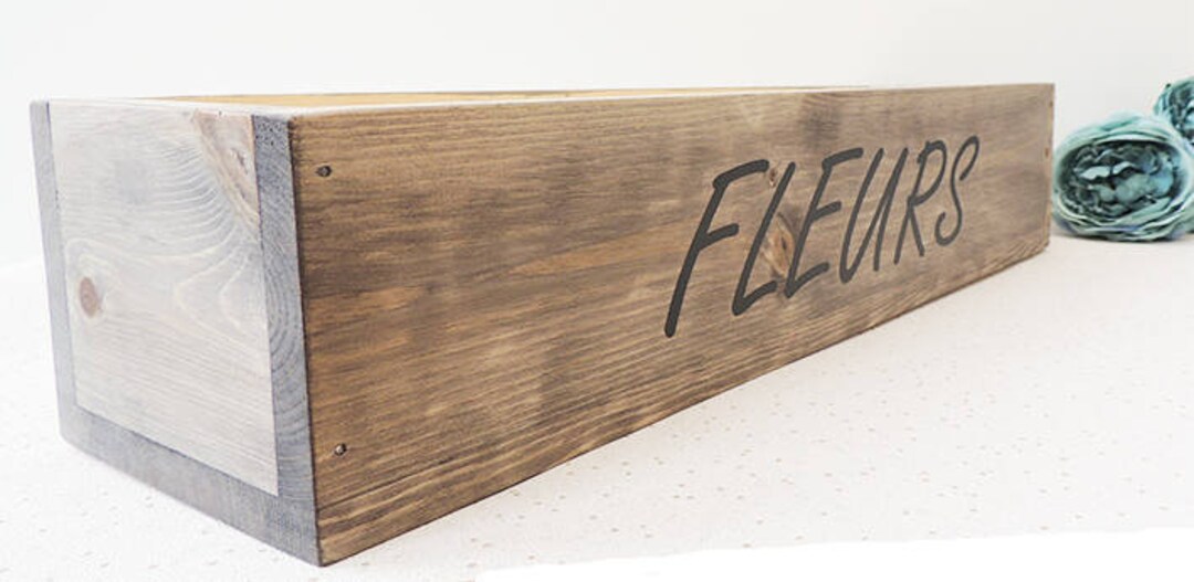 Rustic Wood Herb Window Box: Hand-painted Indoor Planter - Etsy