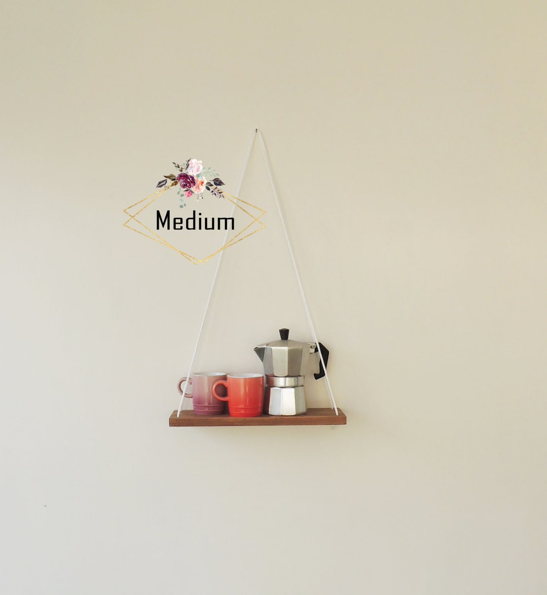 White Shelf, Hanging Wall Shelves, Floating Storage, Dorm Decor