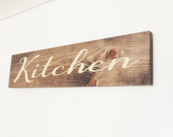 Country kitchen sign, wooden kitchen decor, kitchen sign, tearoom door sign, wall decor, rustic signs, Restaurant sign, fun decor, room name