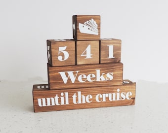 Cruise Countdown Blocks, Holiday Vacation Gift