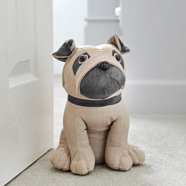 Luxury Pug Puppy Padded Doorstop