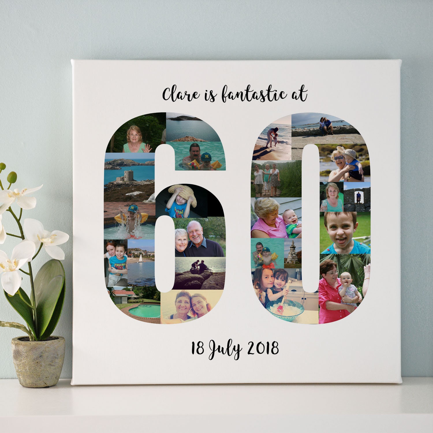 Personalisierte 60 Geburtstag Foto Collage  Etsy