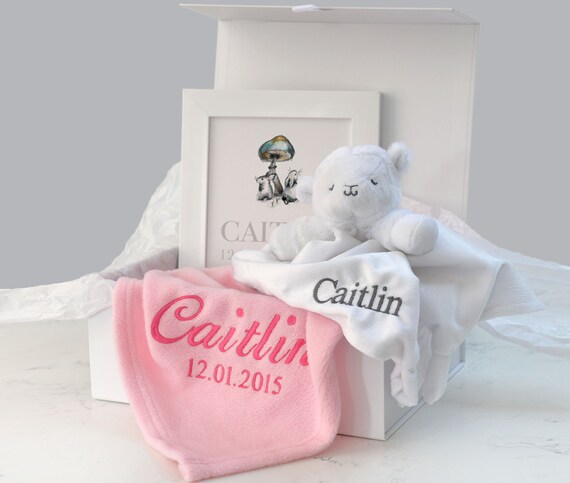 personalised pink blanket