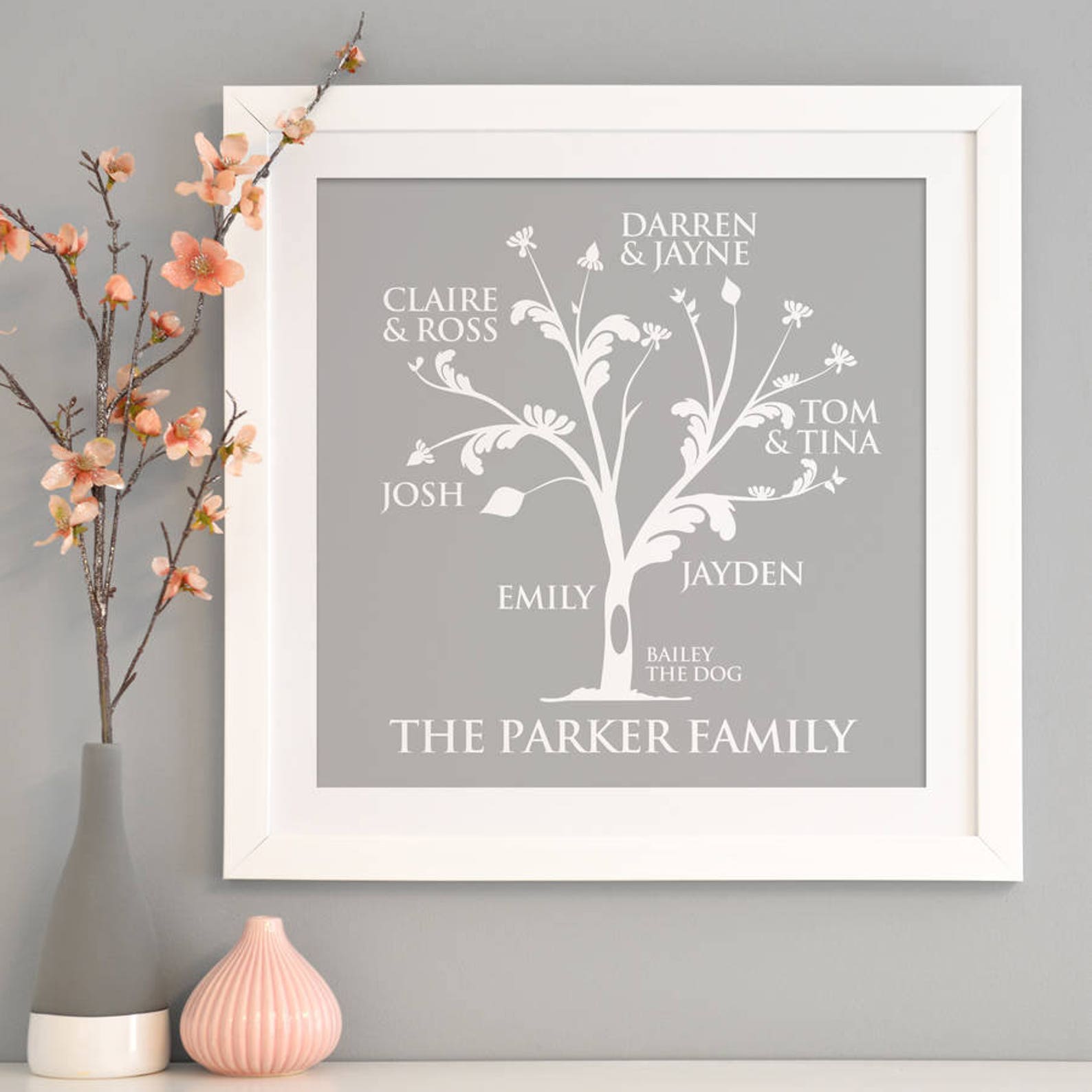 Personalised Family Tree Print - Etsy UK