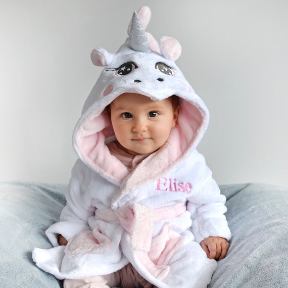 baby unicorn dressing gown