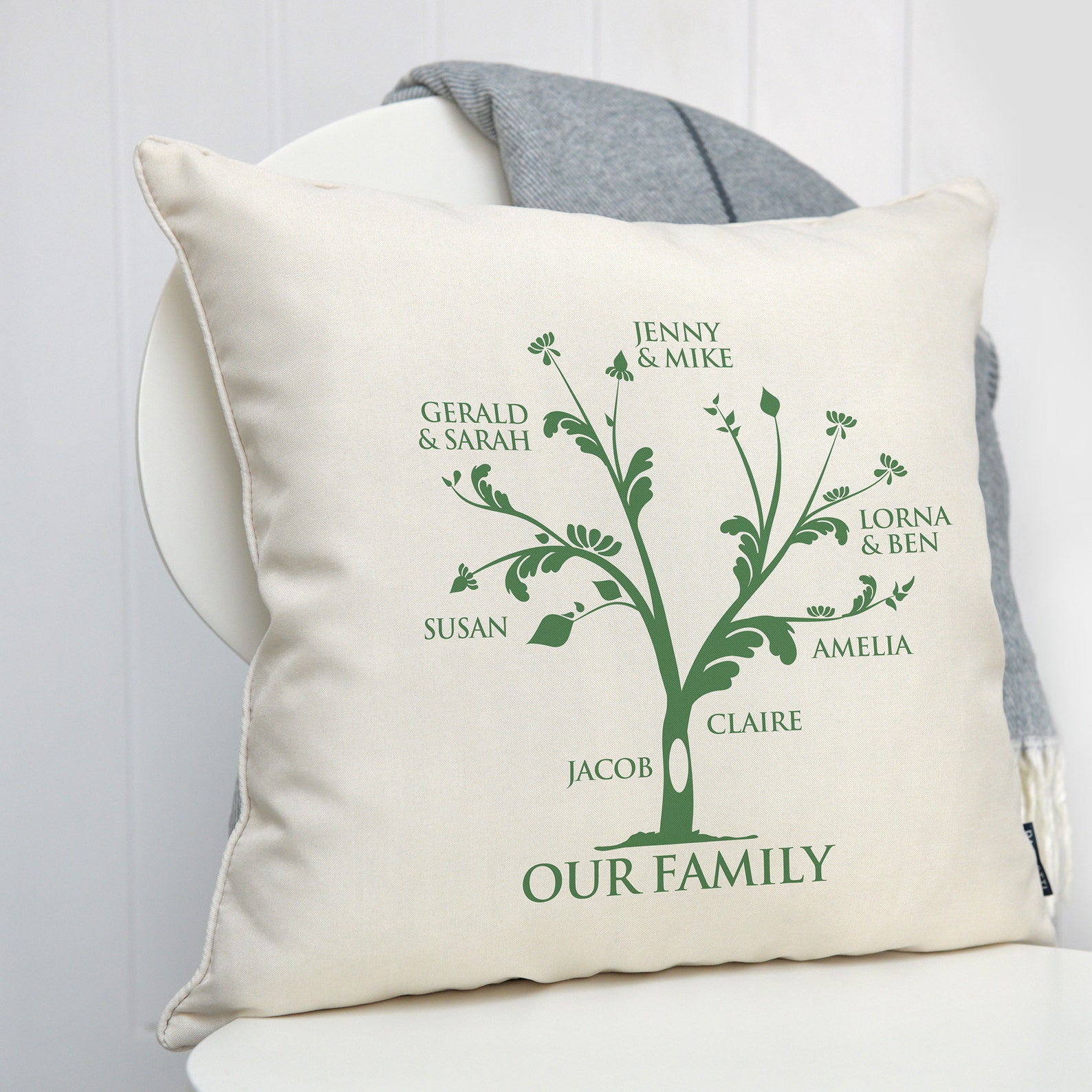 Personalised Family Tree Cushion - Etsy