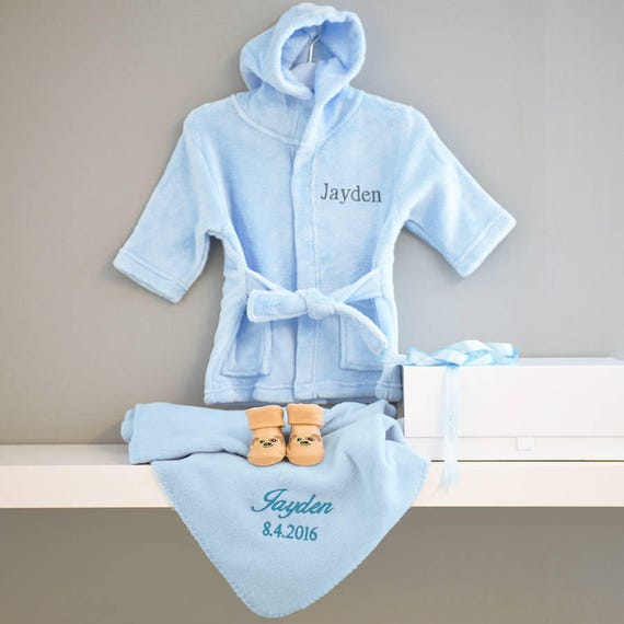boys personalised dressing gown