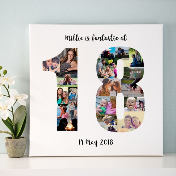 Personalised 18th Birthday Photo Collage Etsy