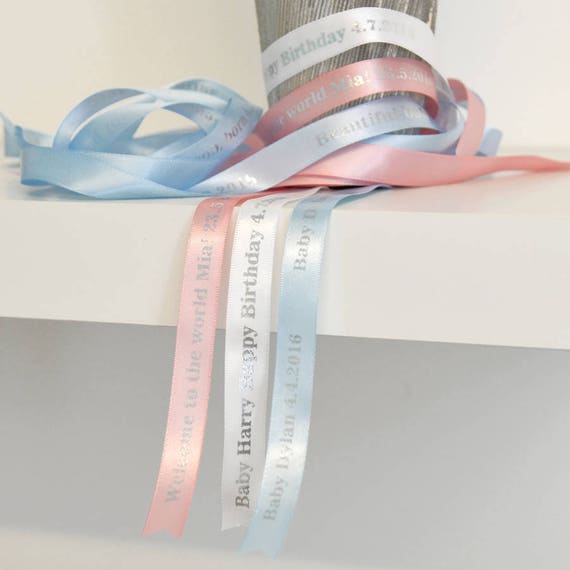 Personalised New Baby Ribbon Etsy