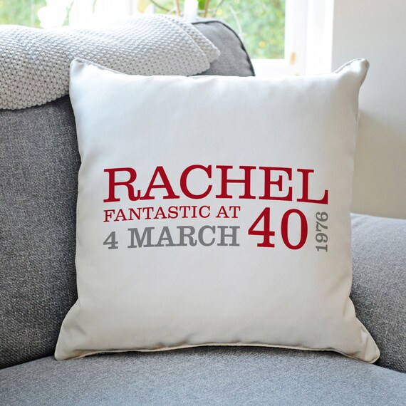 40th clearance birthday cushion
