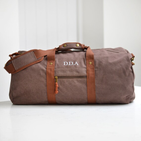 Bolsa de viaje vintage personalizada marrón España