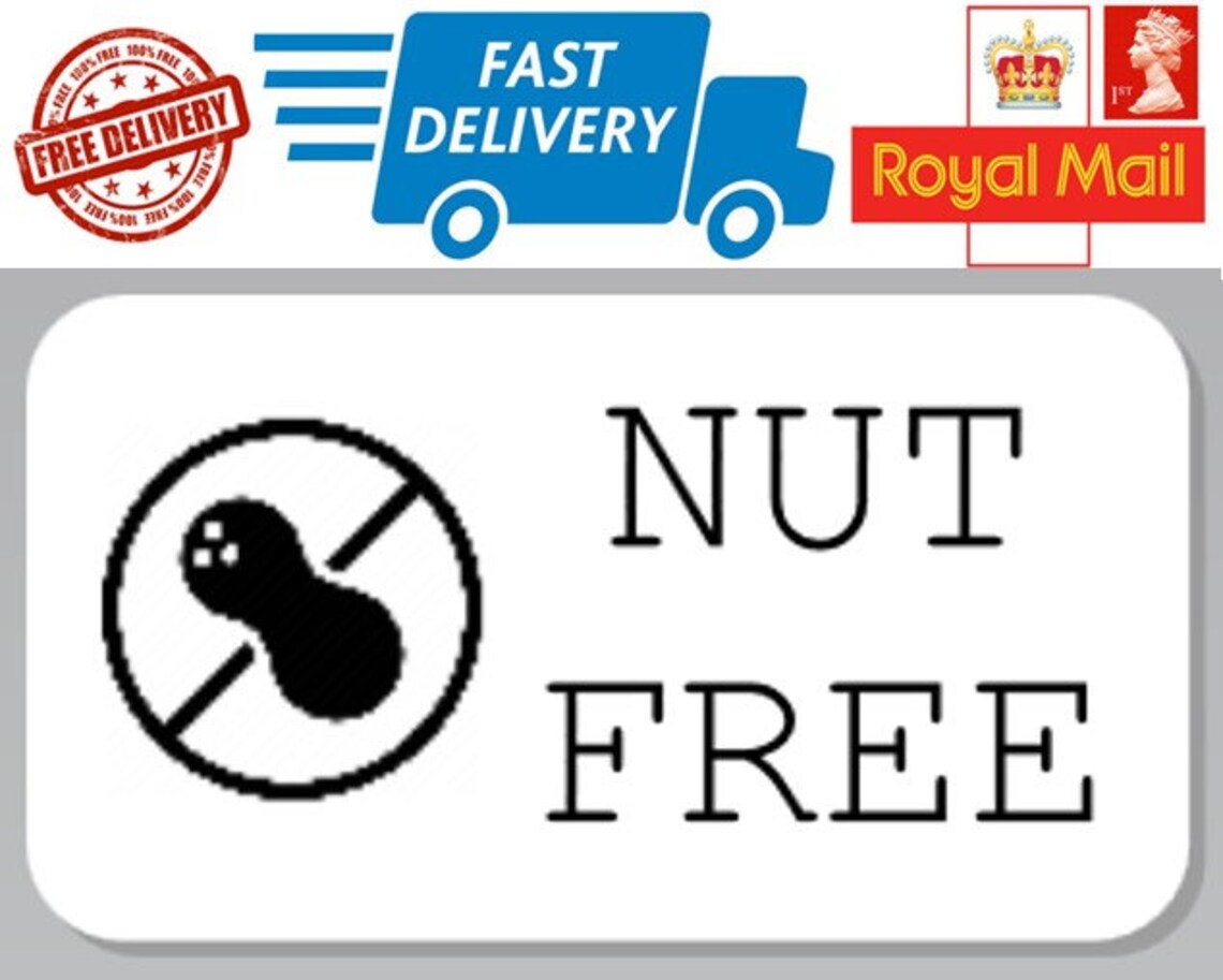 Nut Free Labels Food Allergy Labels Food Warning Labels | Etsy