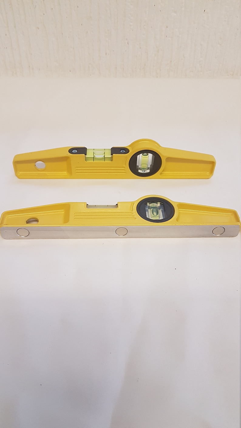 2 PCS New HI Viz Scaffolders 3 Rare Earth Magnetic Spirit Level 10 Inch 250 mm