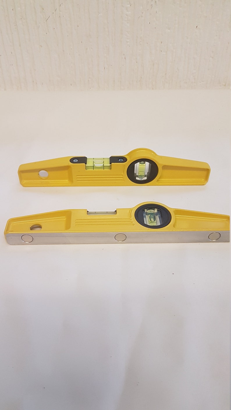 2 PCS New HI Viz Scaffolders 3 Rare Earth Magnetic Spirit Level 10 Inch 250 mm