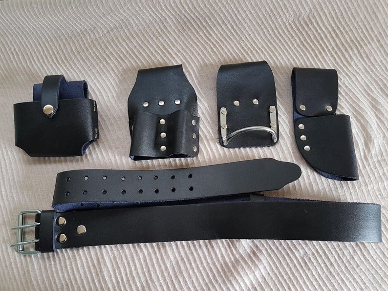 Scaffolding Black Leather Tools Belt with Hammer Holder Steel Saddle Best Top Quality UK Seller image 3