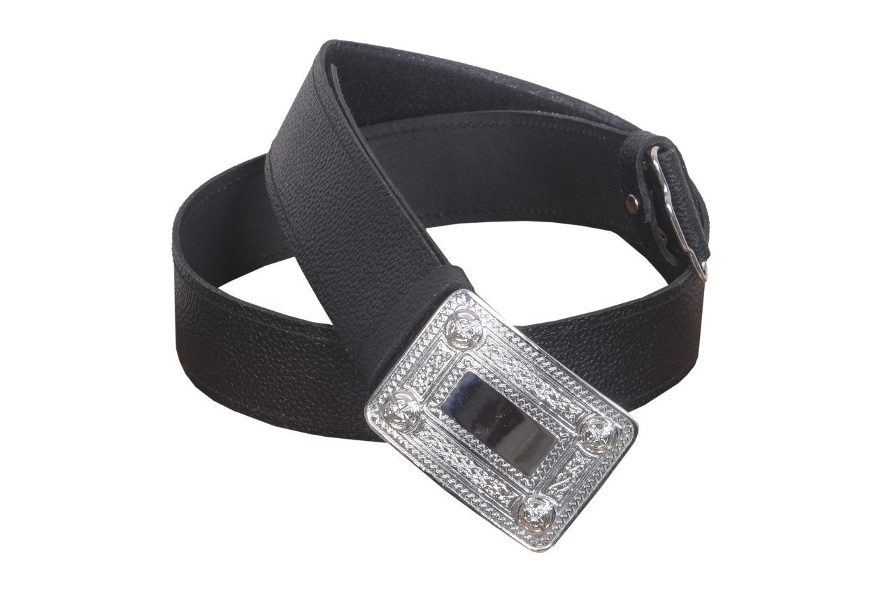 Image of Celtic Knot Buckle & Kilt Belt Set - Scottish High Land Wear S-xxl Sizes