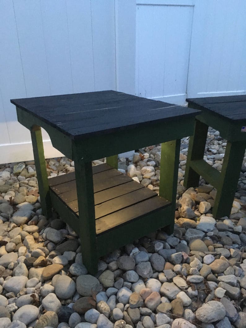 Lighted Driftwood End Side Table