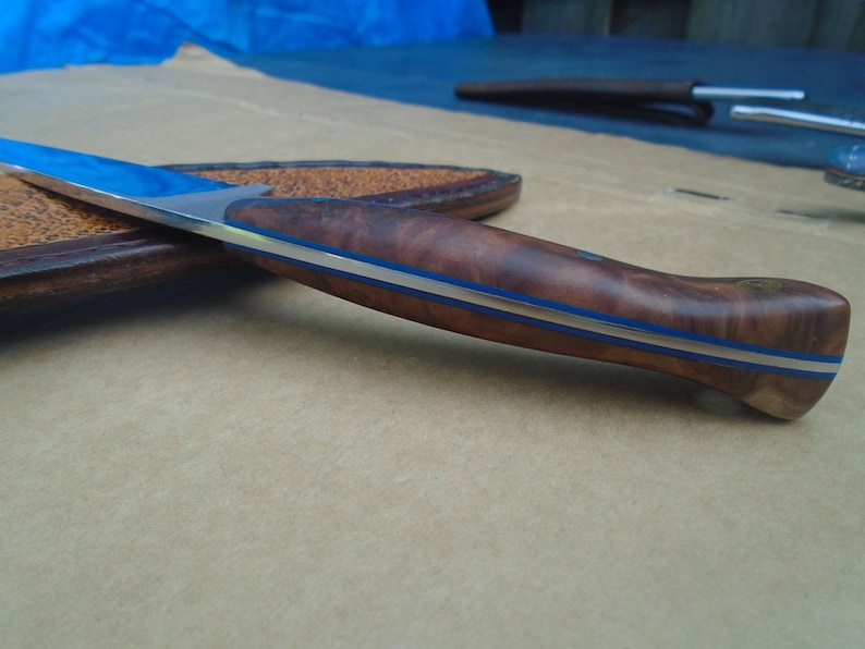 Every Day Carry Knife Australian Burl Wood and Stainless Etsy