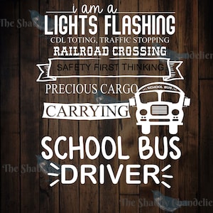 I am a lights flashing, CDL Toting, Train Stopping, Safety First Thinking, Precious Cargo Carrying School Bus Driver