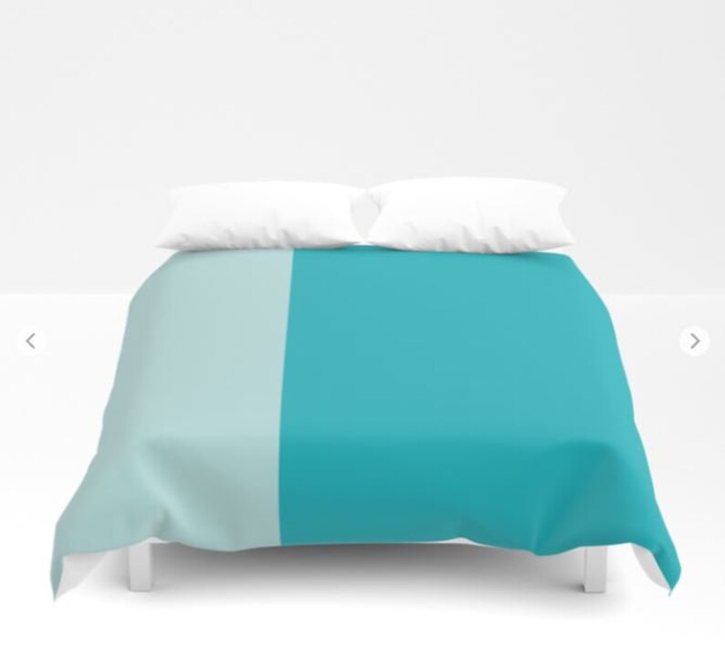 Turquoise Duvet Covers In Full Twin Queen And King Free Etsy