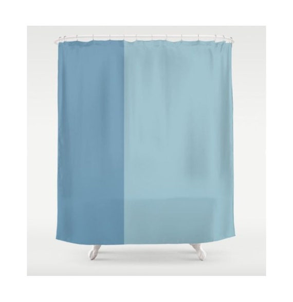 Stripes Shower Curtain Blue Curtains Striped Modern Nautical Coastal Beach Bath Decor