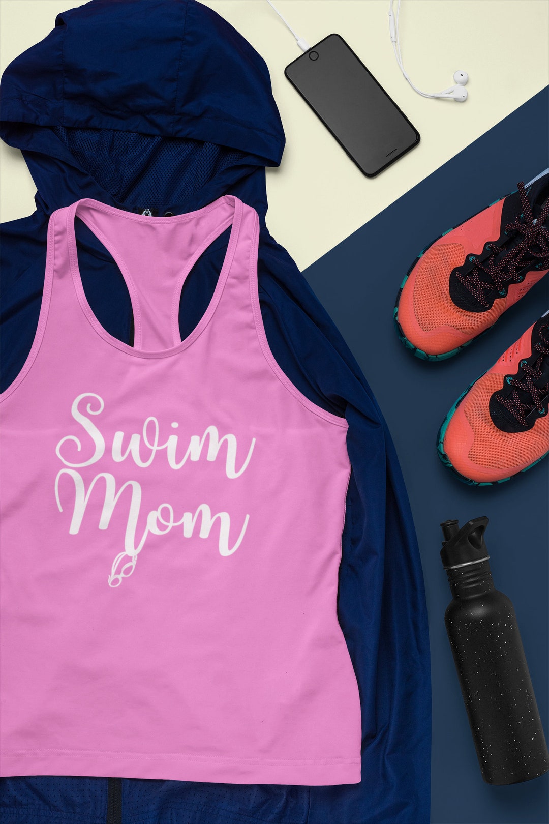 Swim Mom Women's Racerback Tank Swim Mom Racerback Tank Etsy España