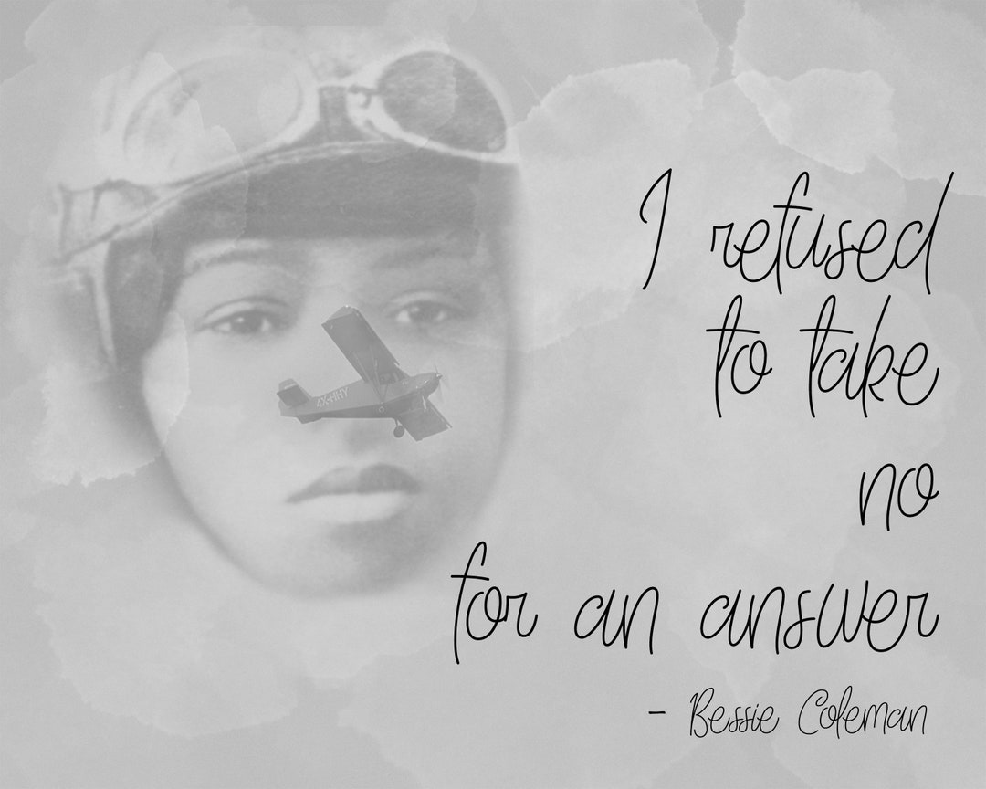 Bessie Coleman DIGITAL DOWNLOAD Printable Art Instant - Etsy