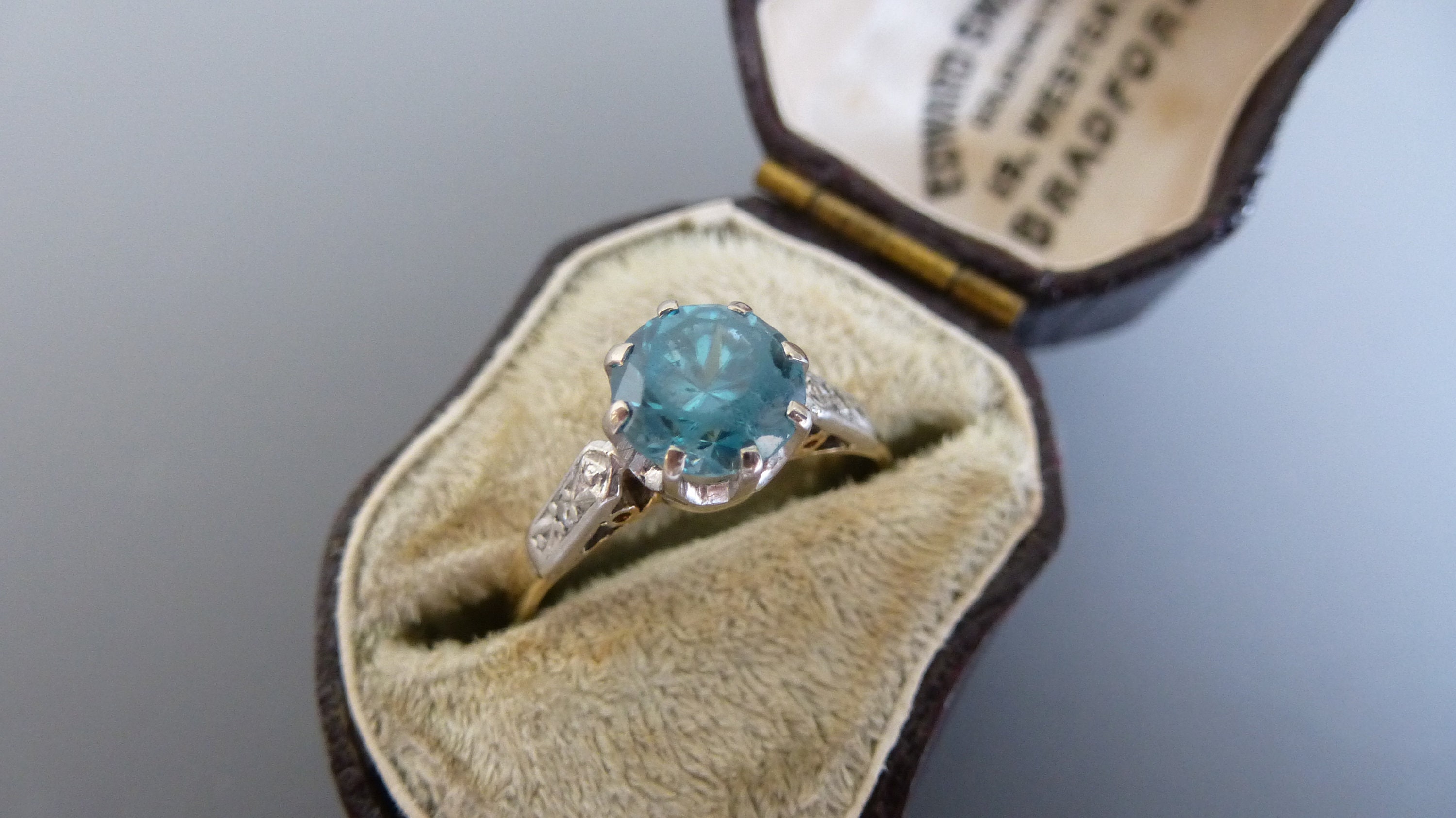 Blue Zircon Ring Etsy Canada
