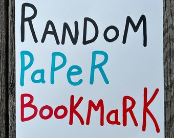 Word Painting: Random Paper Bookmark