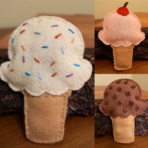 Single Ice Cream Cone Catnip Toy