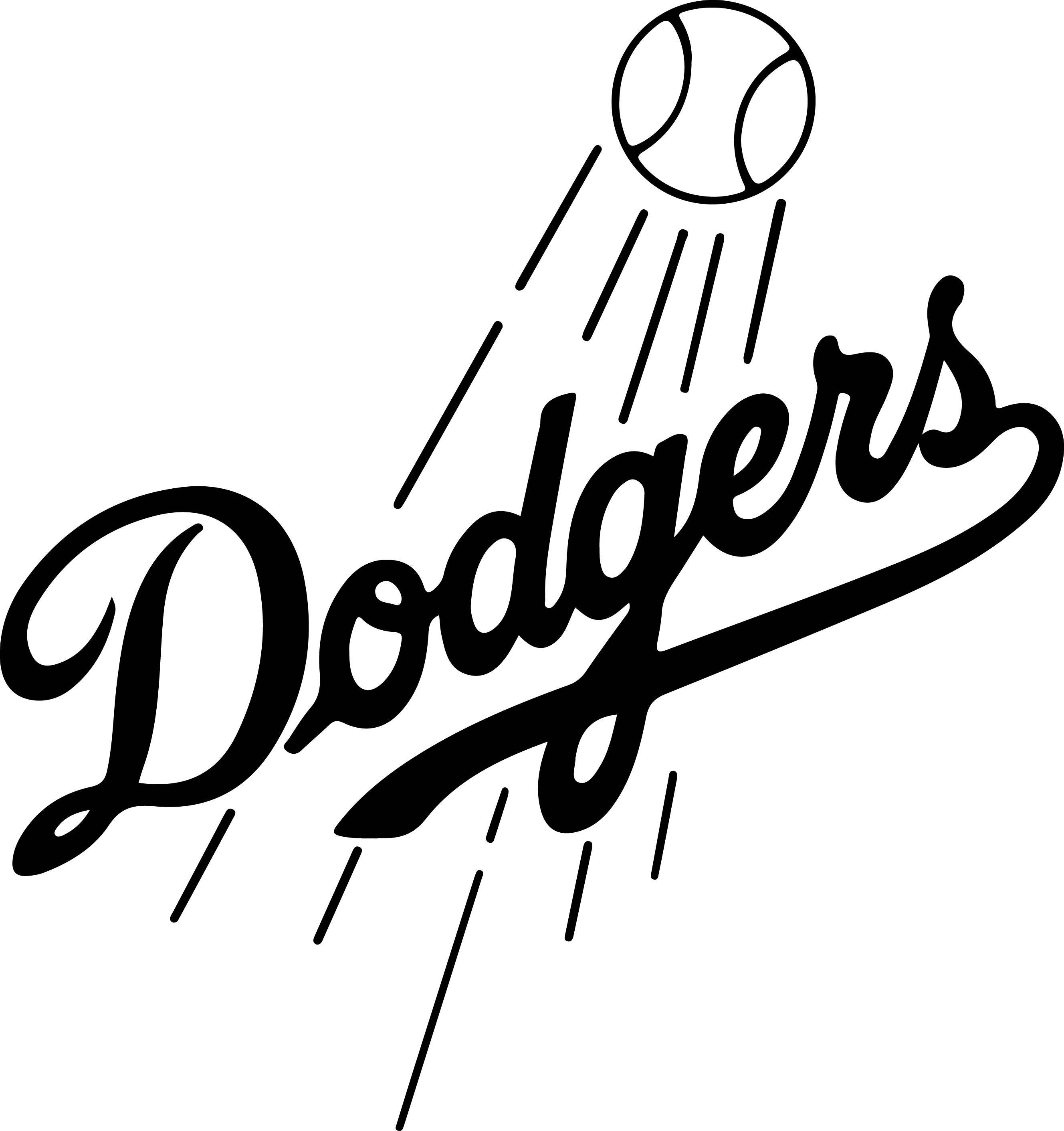 LA Dodgers Svg Files Silhouettes Dxf Files Cutting files | Etsy