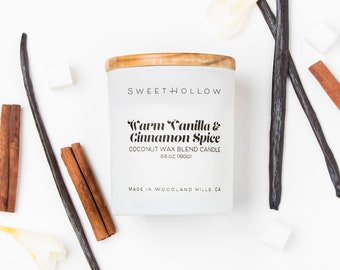 Vanilla & Cinnamon Candle | Vanilla Scented Candle for Home | Highly Scented and Long Lasting Coconut Wax Luxury Candle