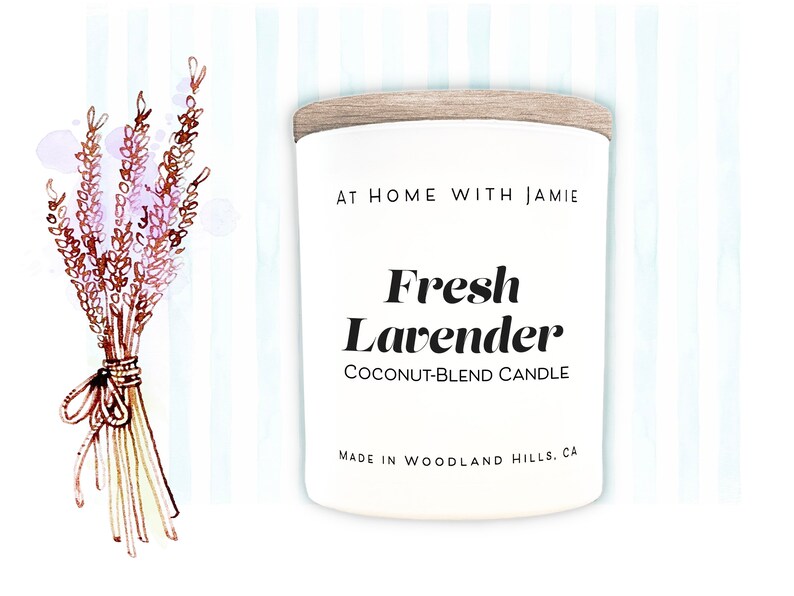 Housewarming Gift Coconut Wax Candle Luxury Candle Spring Candle Floral Scented Candle Fresh Lavender Candle Gift for Mom