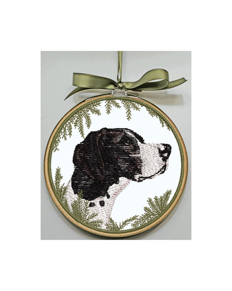 English Pointer Embroidery Pointer Ornament Pointer Hoop Etsy