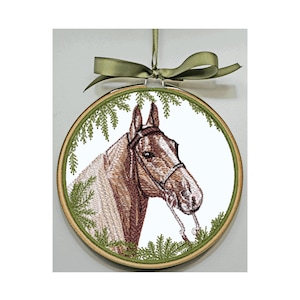 Palomino Ornament - Palomino Hoop Art - Palomino Embroidery - Personalize - Horse Breeder Gift - Horse Lover
