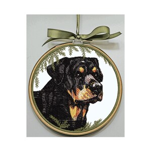 Rottweiler Ornament - Rottweiler Hoop Art - Personalize - Rottweiler Breeder Gift - Rottweiler Lover Gift