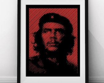 Che Guevara Portrait – Hand-cut Paper – Wall Art – Che Guevara Picture
